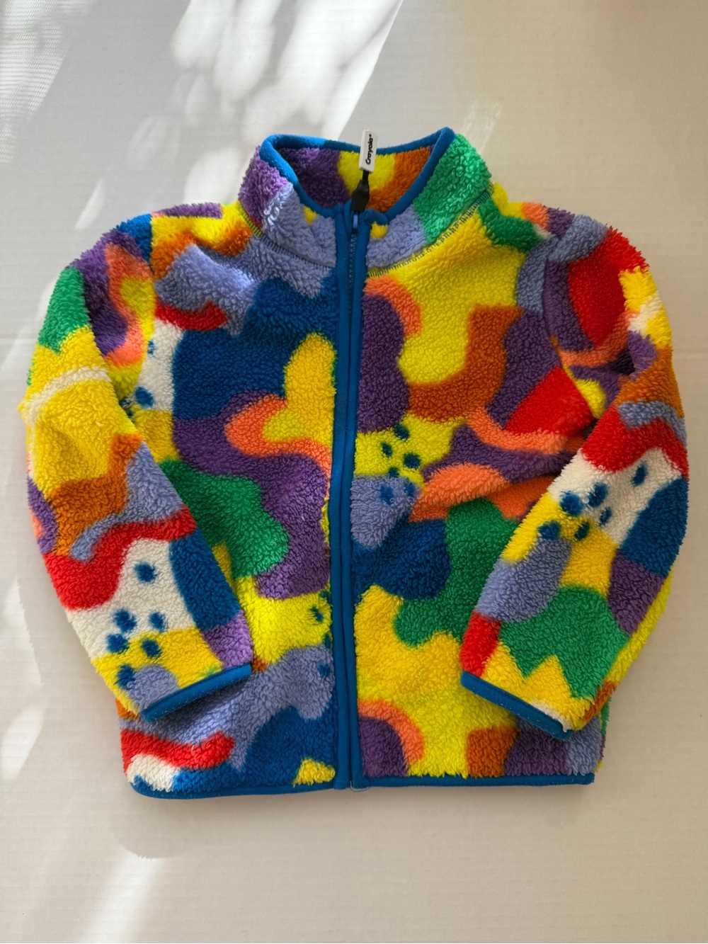RARE Crayola x Kohl’s Rainbow Fleece Jacket 4T Colorful Art